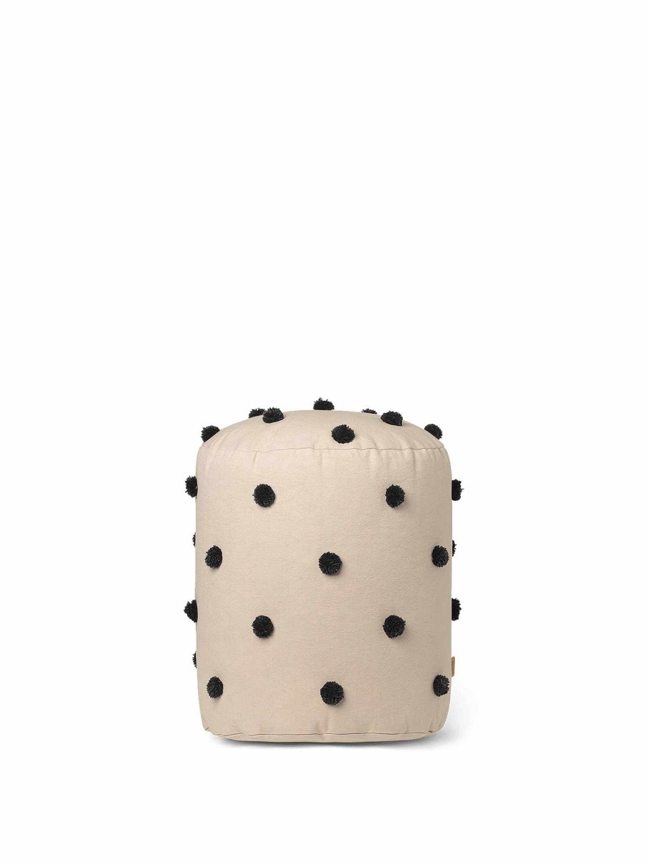 Furniture Ferm Living | Dot Tufted Pouf /Black Sand