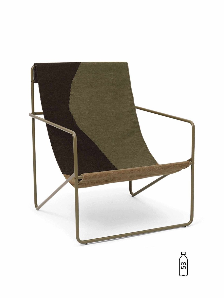 Outdoor Living Ferm Living | Desert Lounge Chair - Olive/ Dune