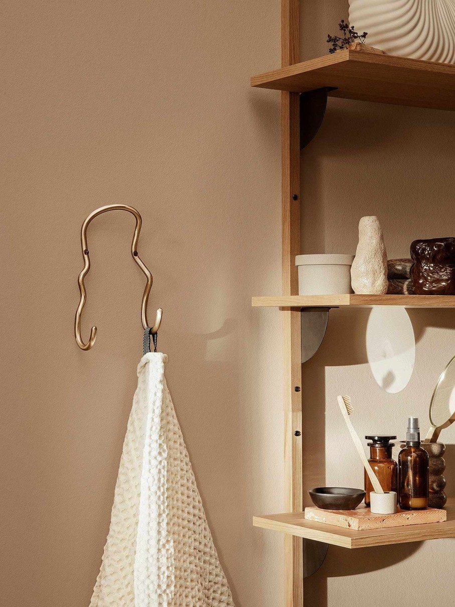 Accessories And Decorations Ferm Living | Curvature Double Hook Brass