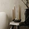 Accessories And Decorations Ferm Living | Bowl Candle Holder - Medium Ened Aluminium Black