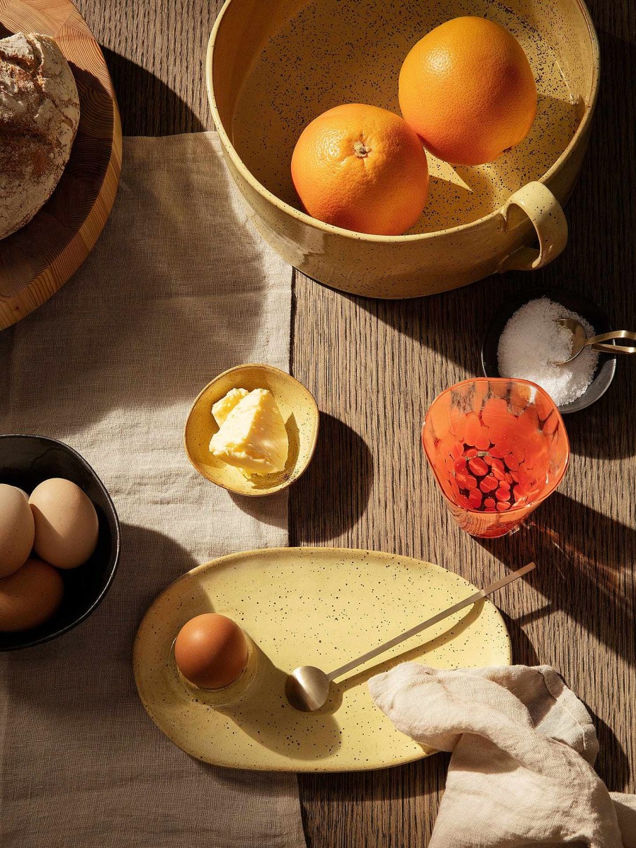 Kitchen Ferm Living | Flow Breakfast Plate Speckle Yellow