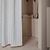 Textiles Ferm Living | Chambray Shower Curtain - Off-White/Chocolate Offwhite