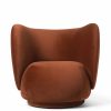 Furniture Ferm Living | Rico Lounge Chair - Rich Velvet Rust