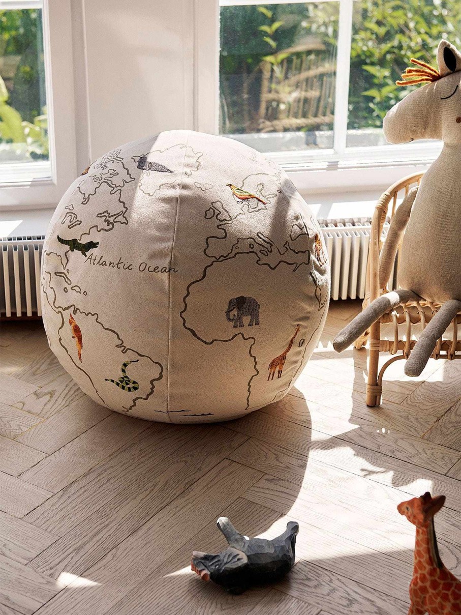 Kids Ferm Living | The World Pouf - Off-White Offwhite