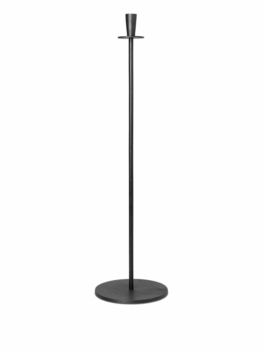 Accessories And Decorations Ferm Living | Hoy Casted Candle Holder - Tall Black