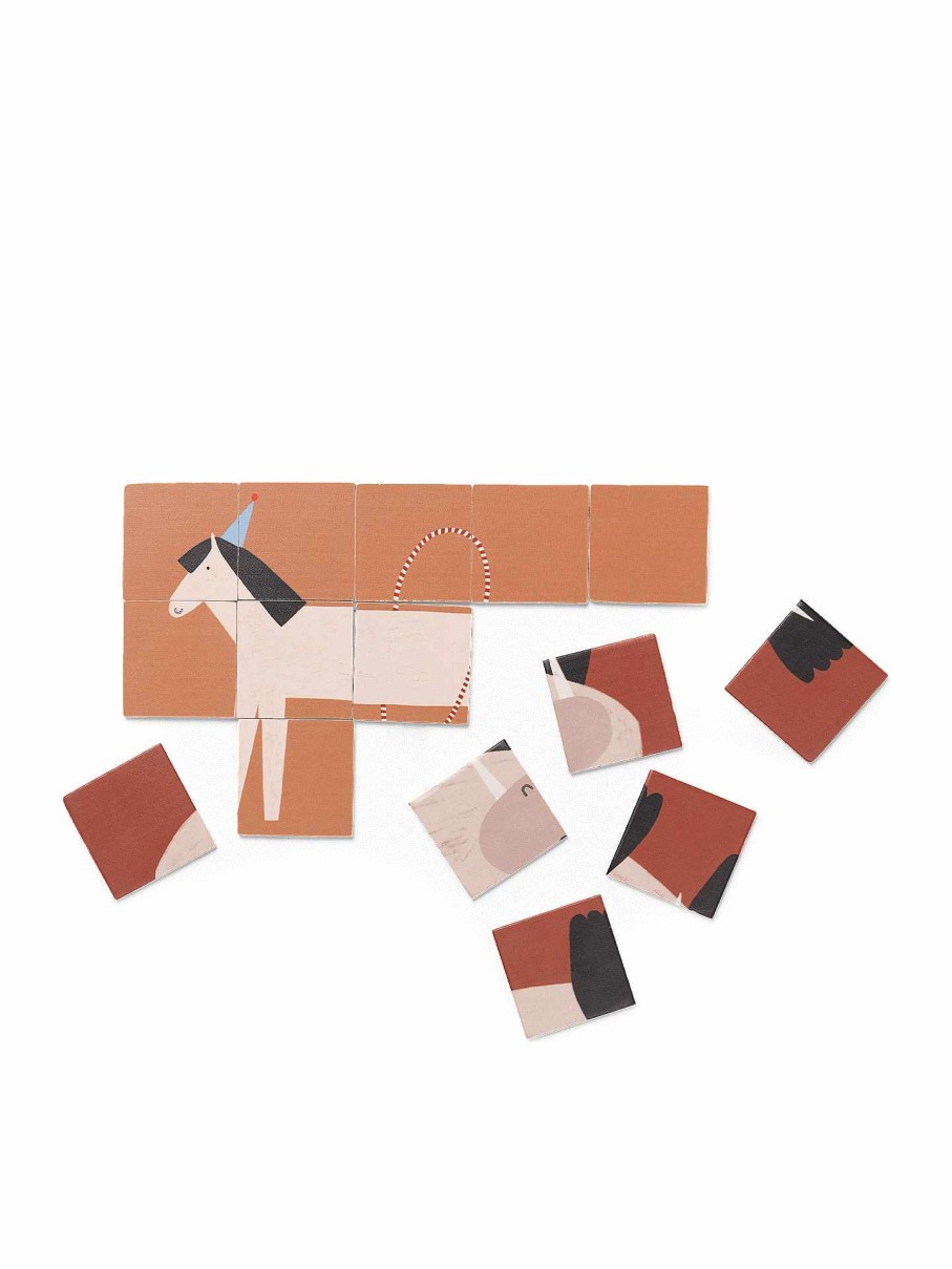 Kids Ferm Living | Two-Sided Puzzle - Walrus/Horse Multi