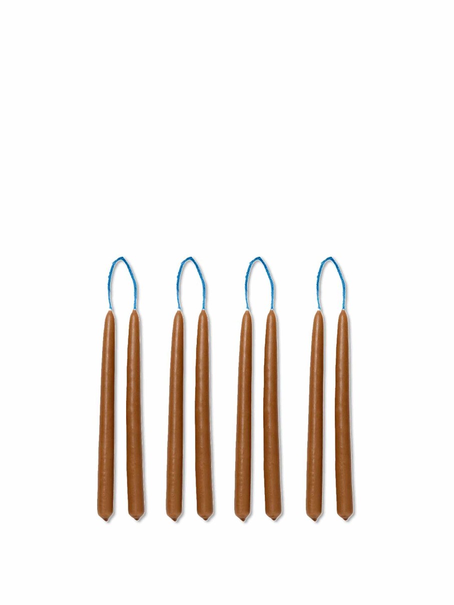 Accessories And Decorations Ferm Living | Dipped Candles - Set Of 8 Amber