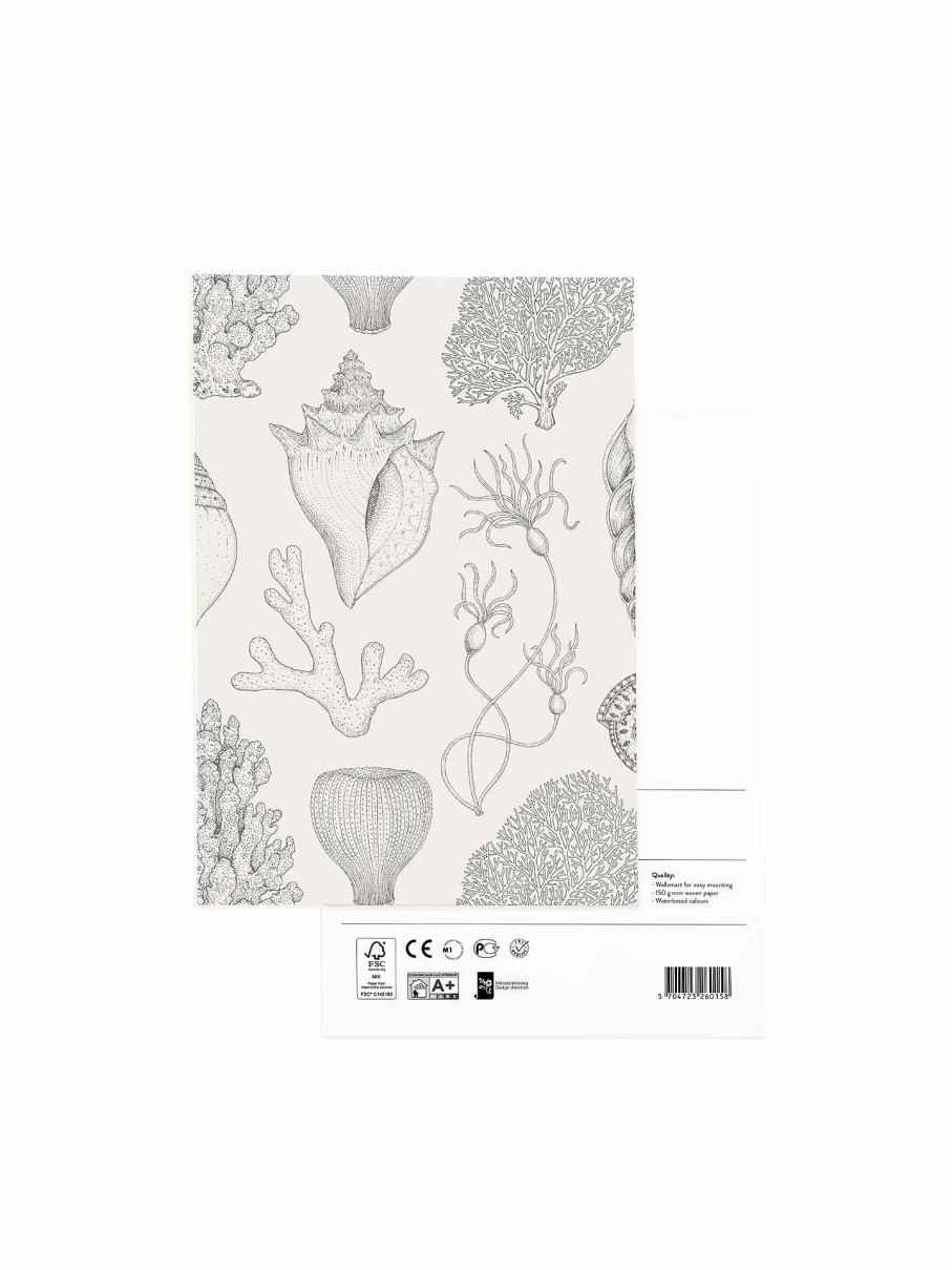 Wallpaper Ferm Living | Wallpaper Sample - Katie Scott Shells Offwhite