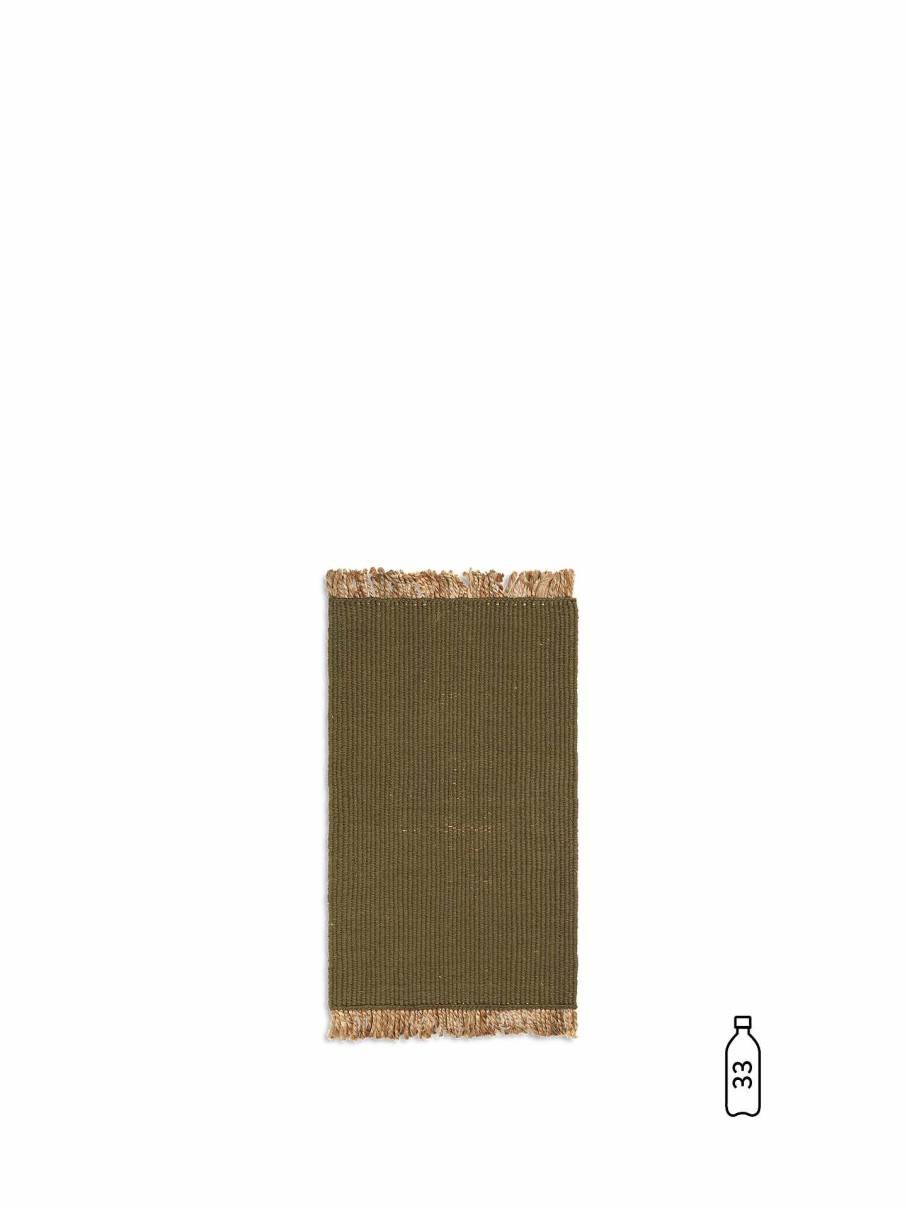 Rugs Ferm Living | Block Mat /Natural Olive