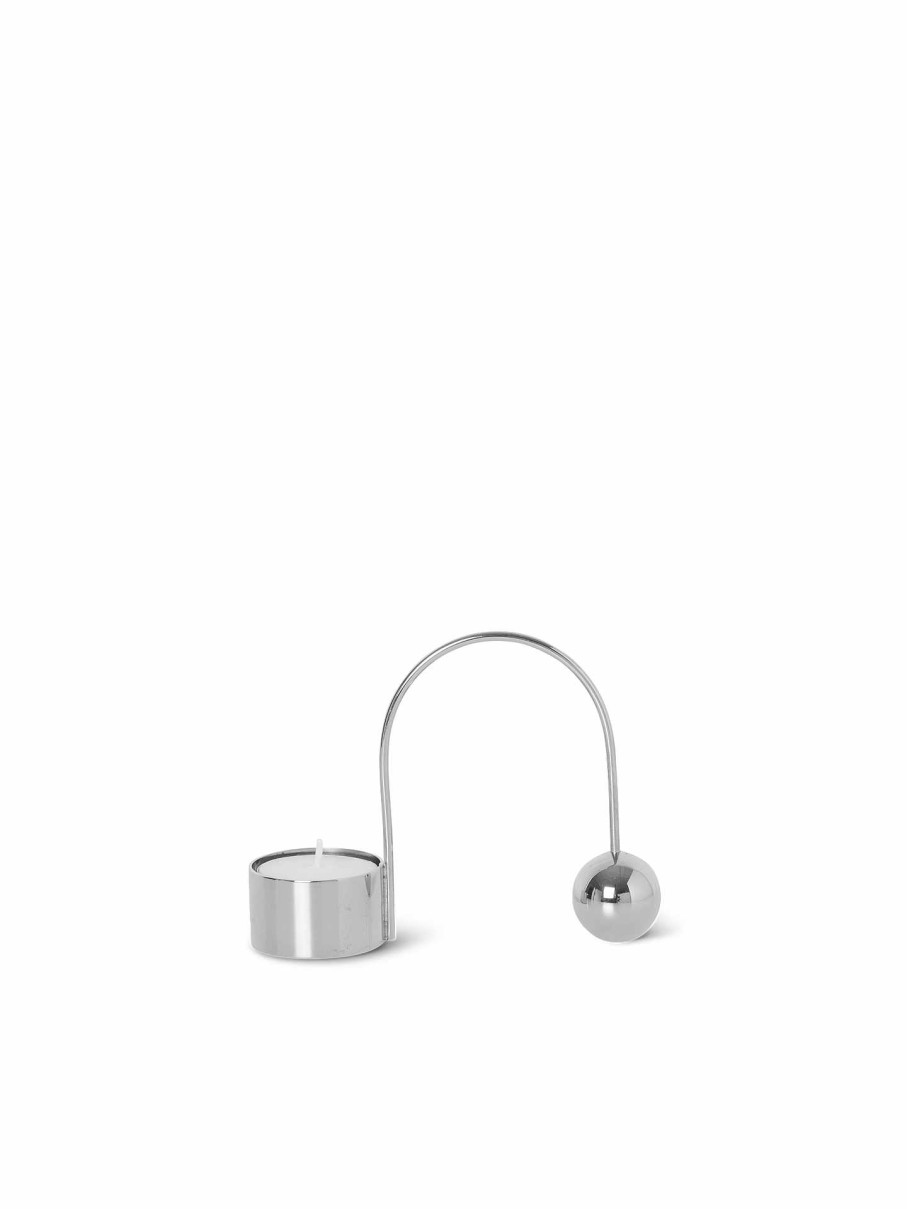 Accessories And Decorations Ferm Living | Balance Tealight Holder Chrome