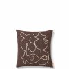 Textiles Ferm Living | Figure Cushion Cover - Coffee/Sand Dark Brown