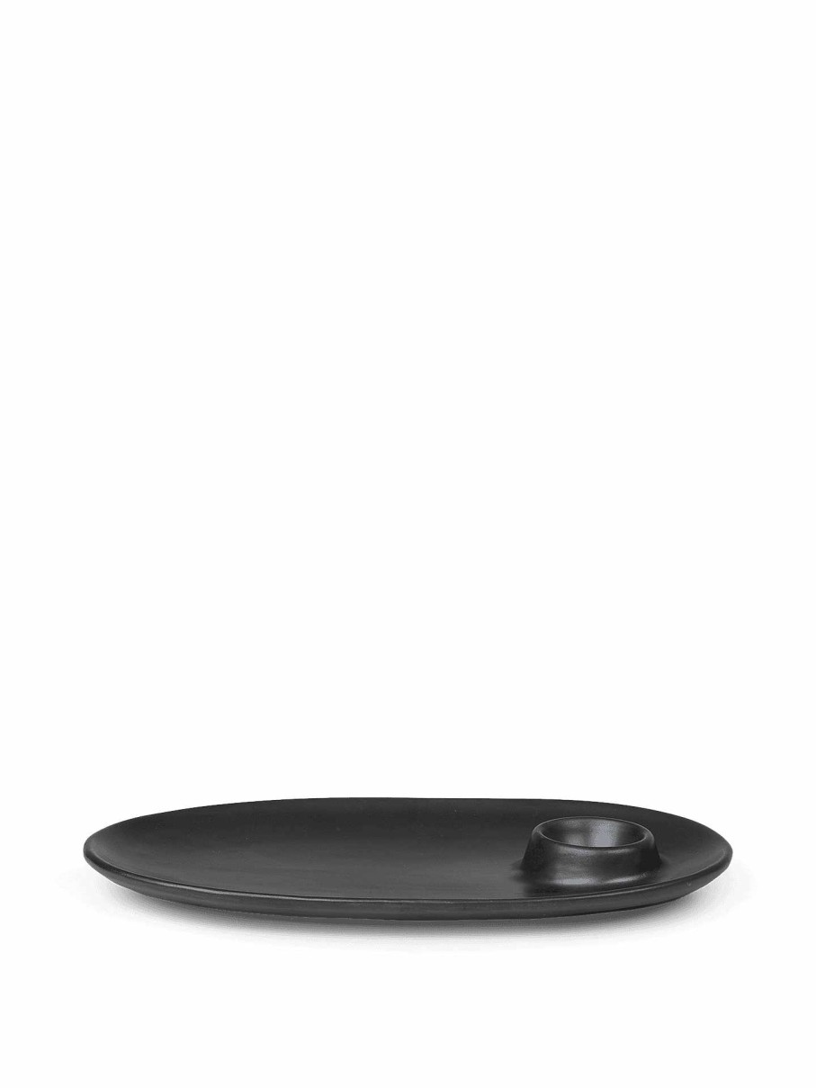 Kitchen Ferm Living | Flow Breakfast Plate Black