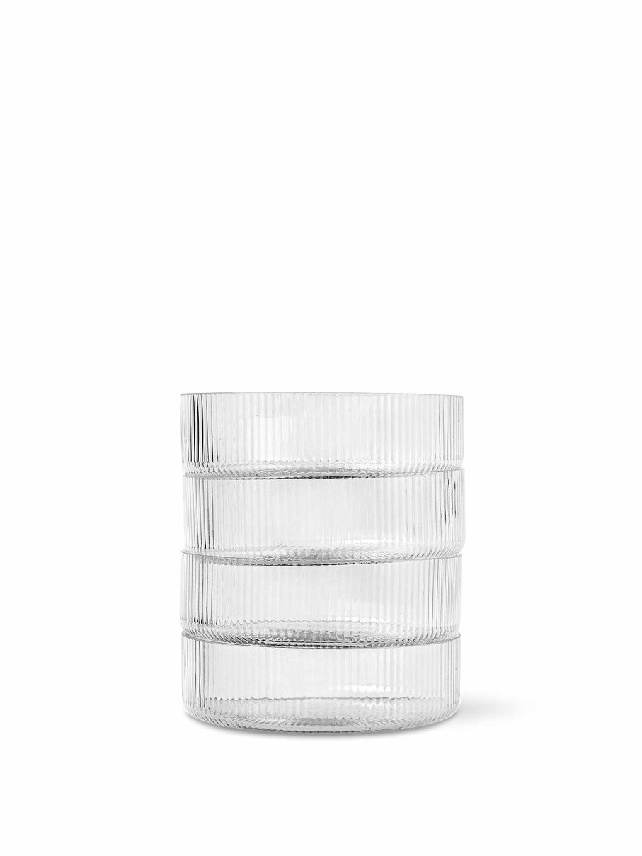 Kitchen Ferm Living | Ripple Serving Bowls - Set Of 4 Clear