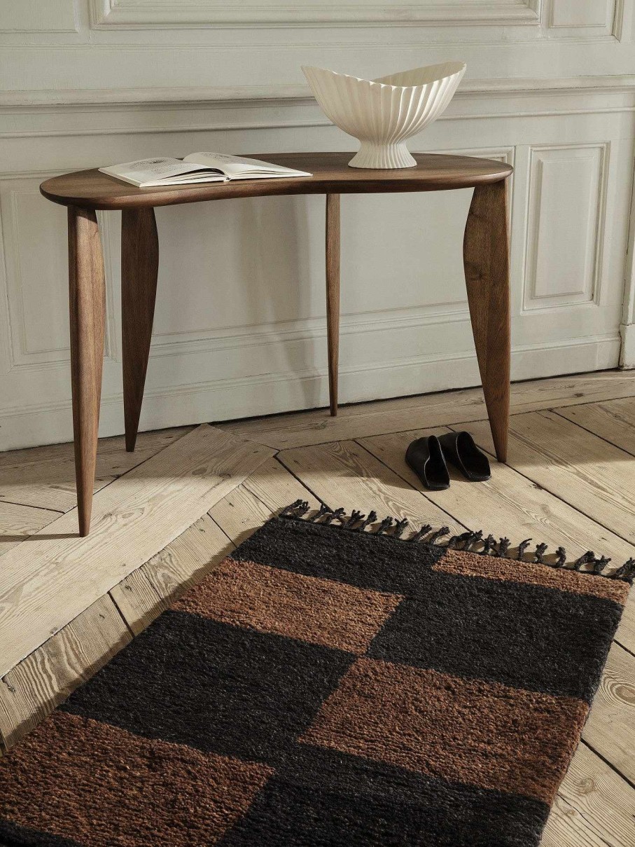 Rugs Ferm Living | Mara Knotted Rug /Chocolate - 80 X 120 Cm Black