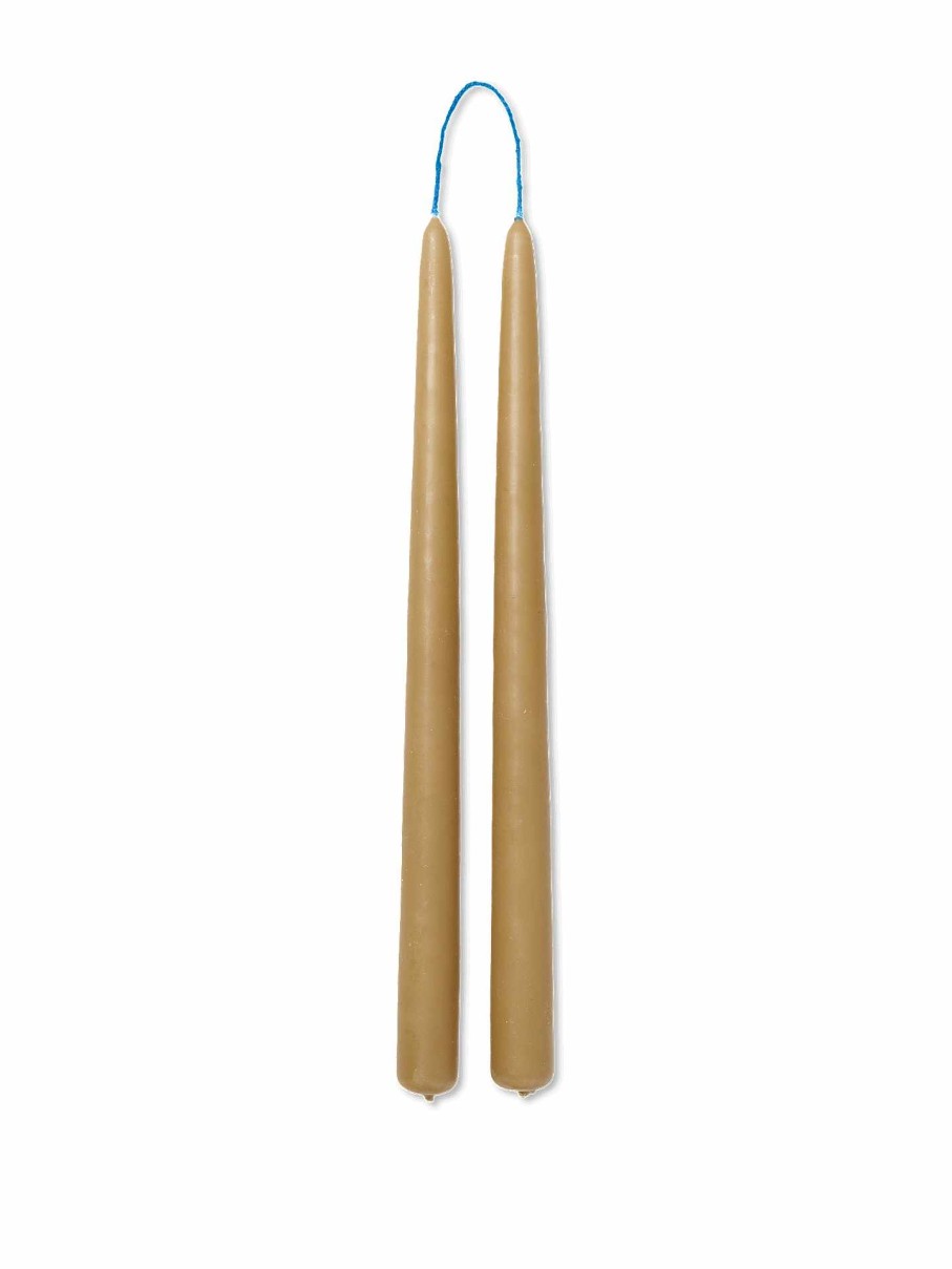 Accessories And Decorations Ferm Living | Dipped Candles - Set Of 2 Straw