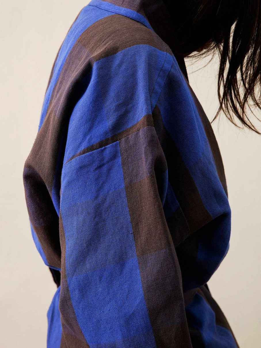 Textiles Ferm Living | Field Robe /Bright Blue Chocolate