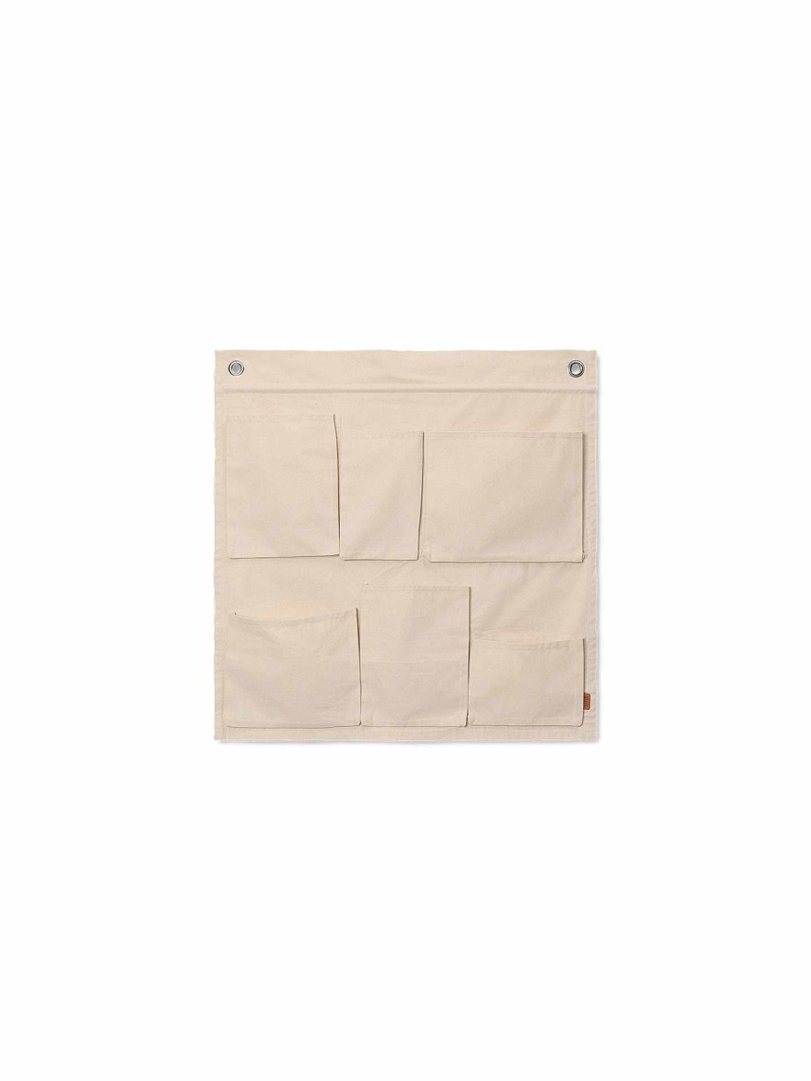 Kids Ferm Living | Canvas Wall Pockets - Off-White Offwhite