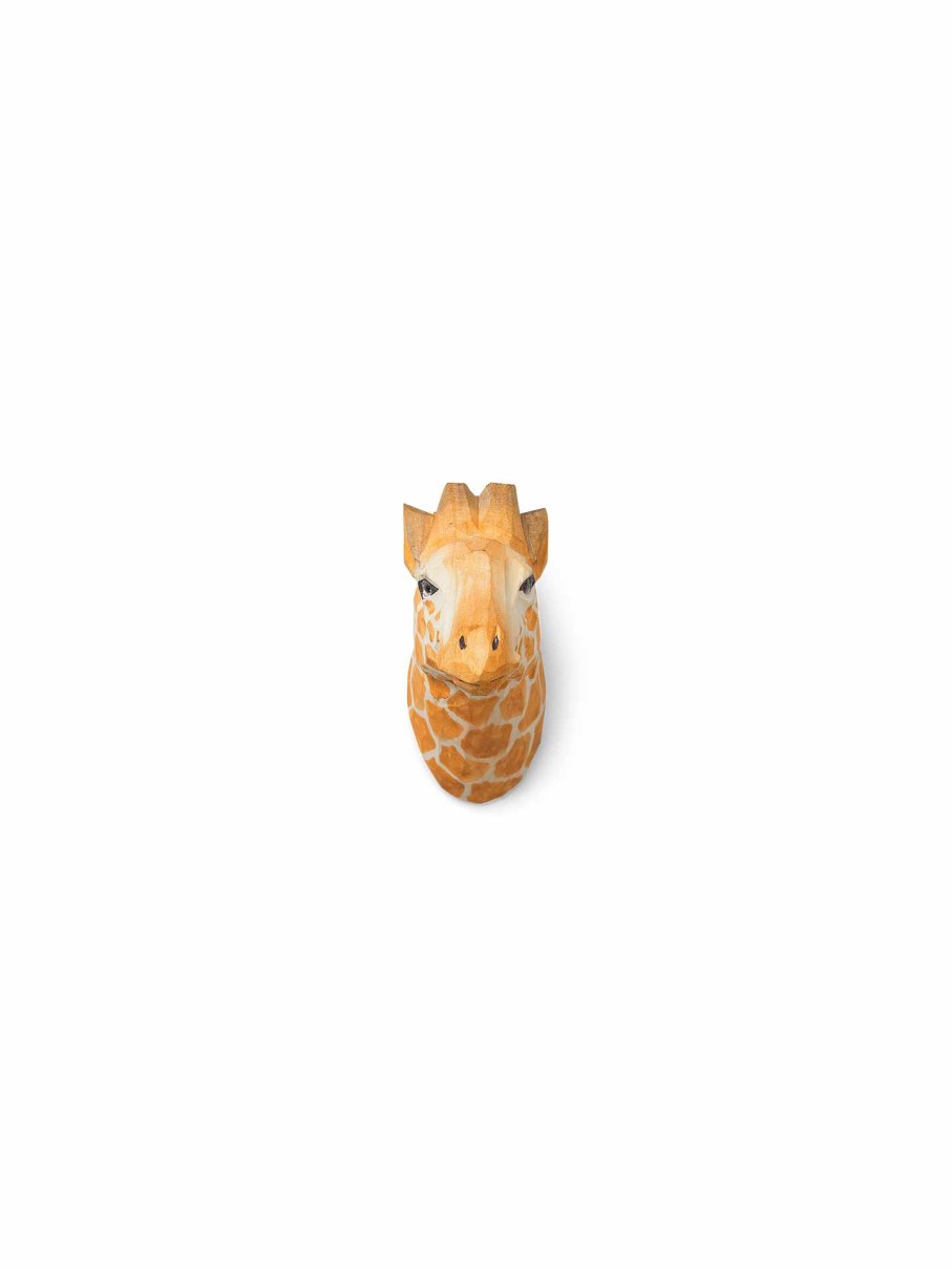 Kids Ferm Living | Animal Hand-Carved Hook - Giraffe Warm Brown