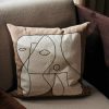 Textiles Ferm Living | Figure Cushion - Dark /Off-White Taupe