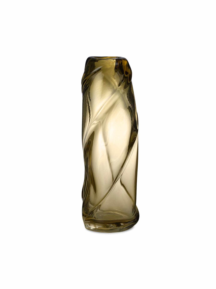 Green Living Ferm Living | Water Swirl Vase - Tall Light Yellow