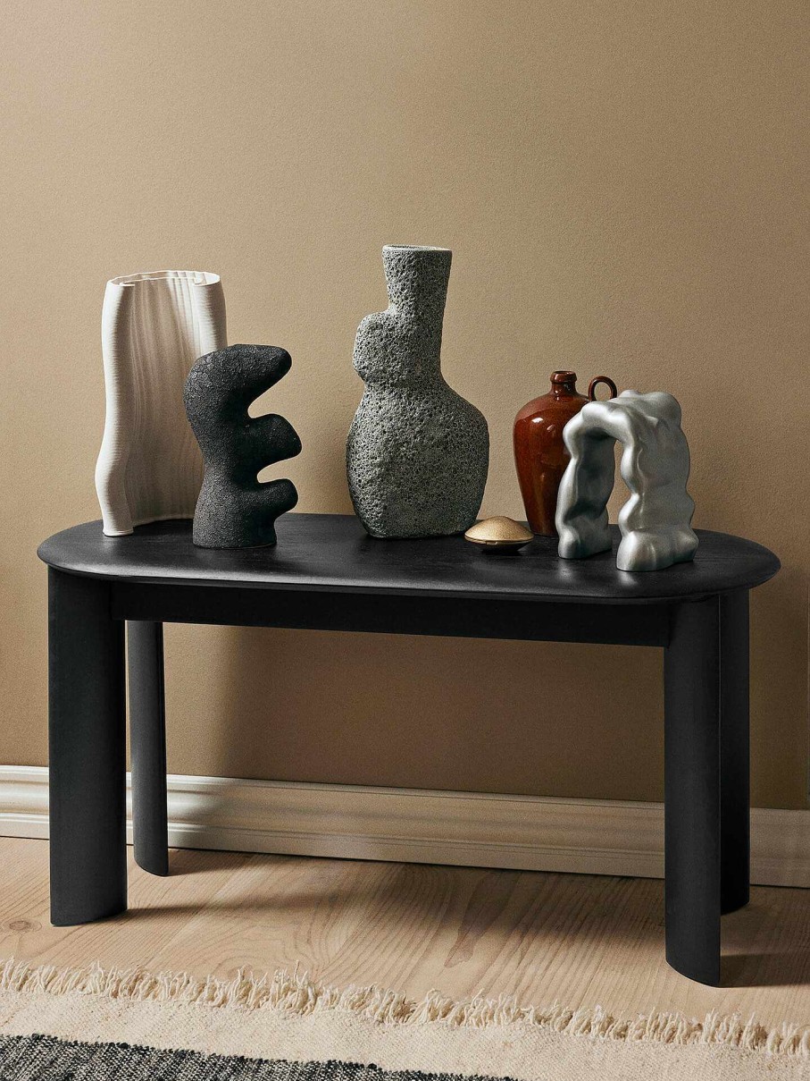 Green Living Ferm Living | Yara Vase - Small - Rustic Iron Dark Grey