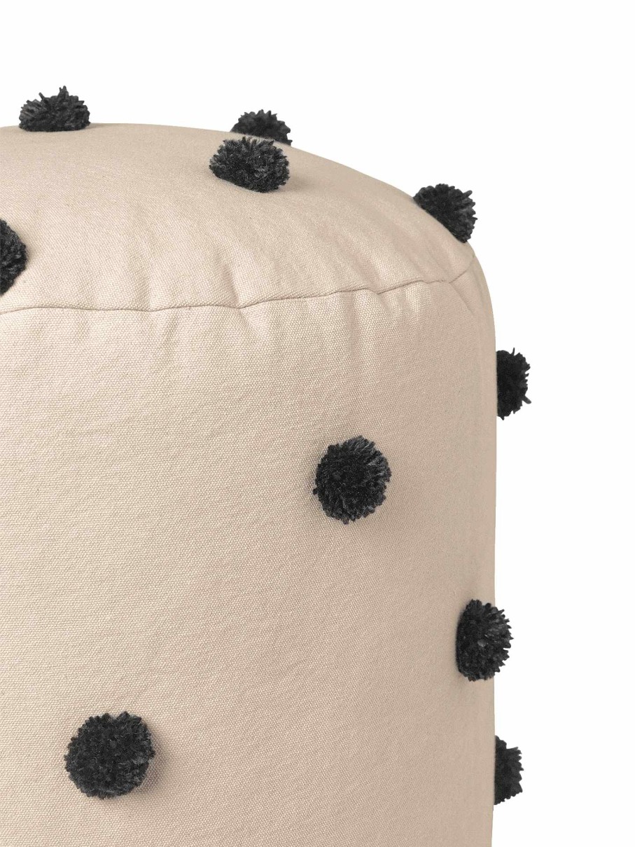 Furniture Ferm Living | Dot Tufted Pouf /Black Sand