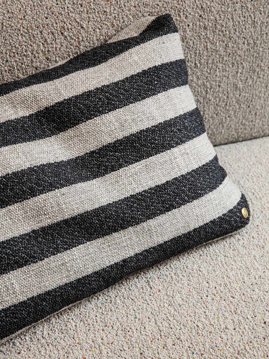 Textiles Ferm Living | Clean Cushion - Louisiana Sand/Black