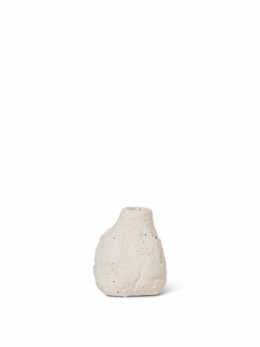 Green Living Ferm Living | Vulca Mini Vase - Off-White Stone Offwhite