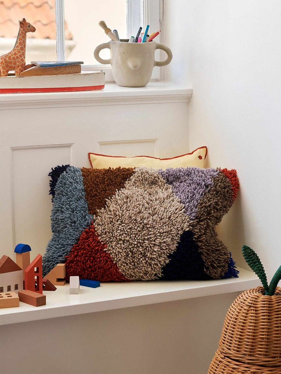 Kids Ferm Living | Harlequin Tufted Cushion Blue