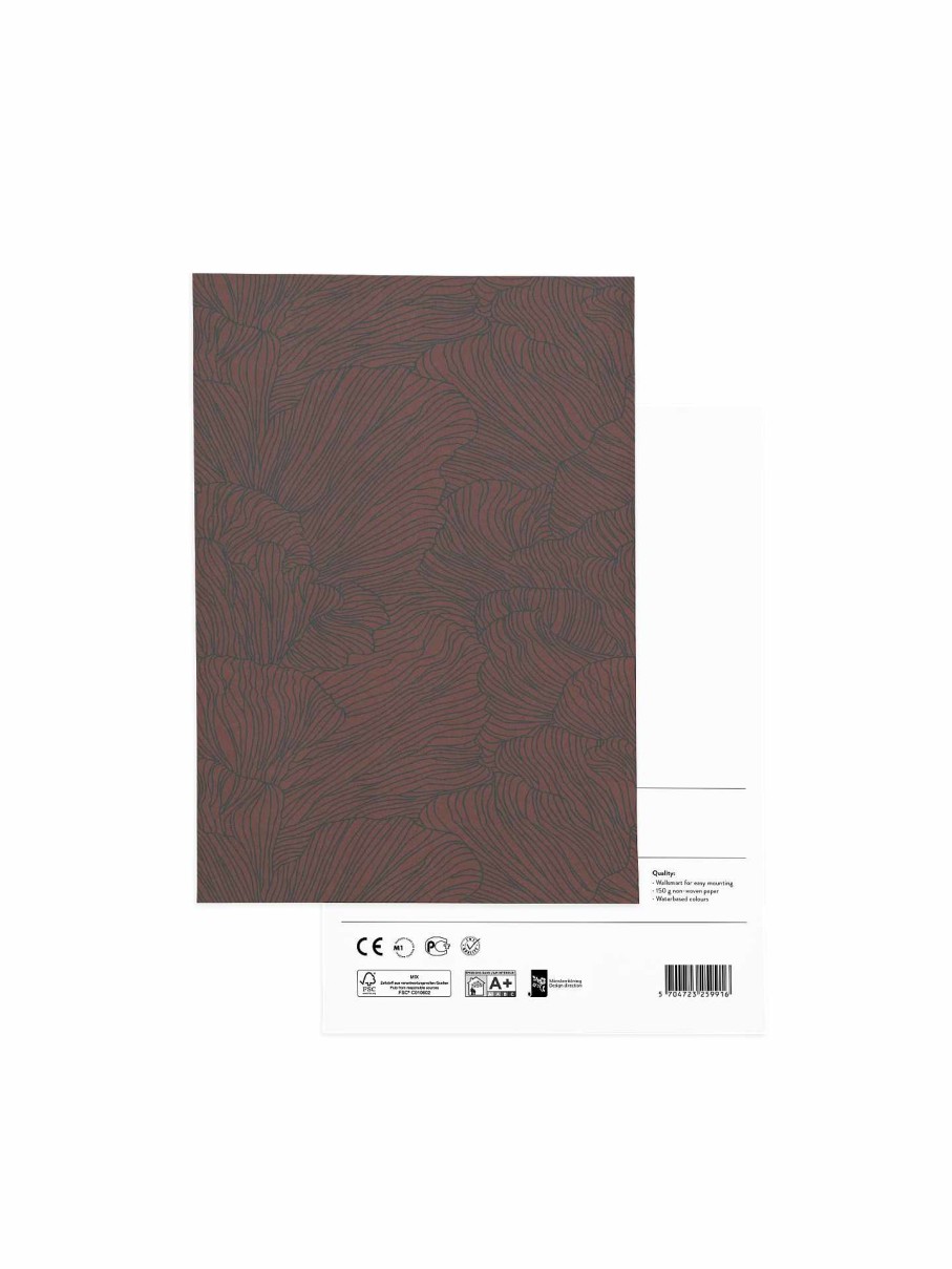 Wallpaper Ferm Living | Wallpaper Sample - Coral - Bordeaux