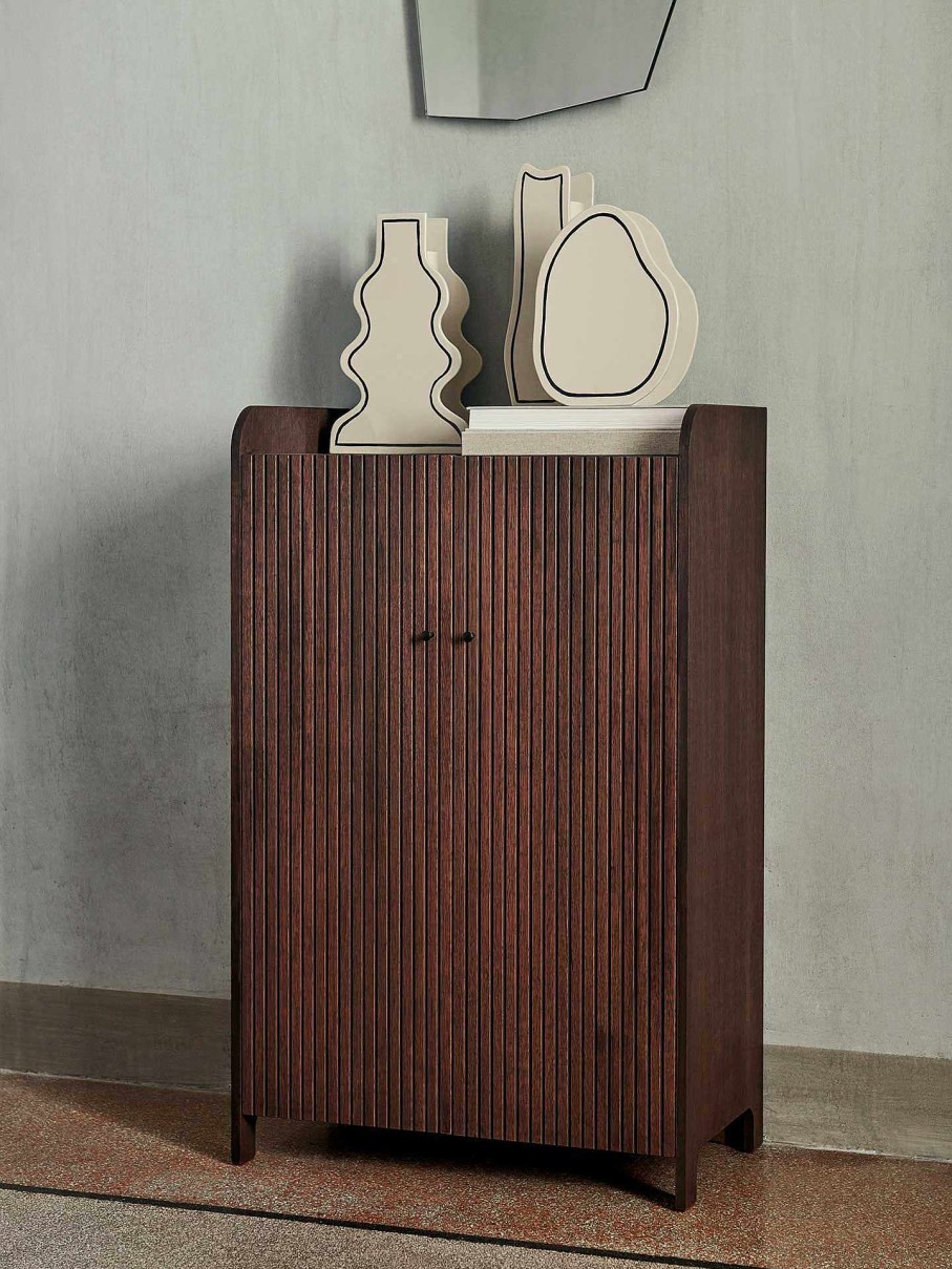 Furniture Ferm Living | Sill Cupboard - Low Dark Stained Oak