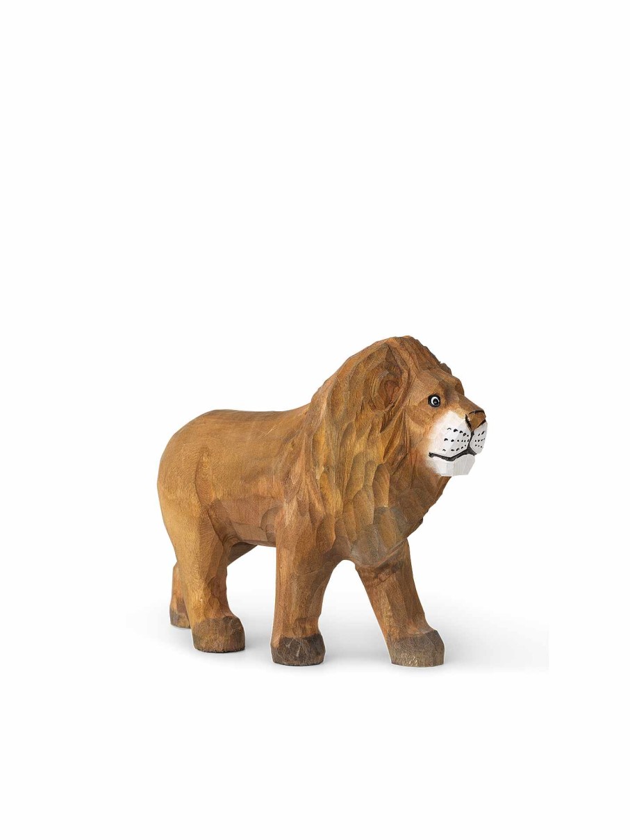 Kids Ferm Living | Animal Hand-Carved Lion Yellow