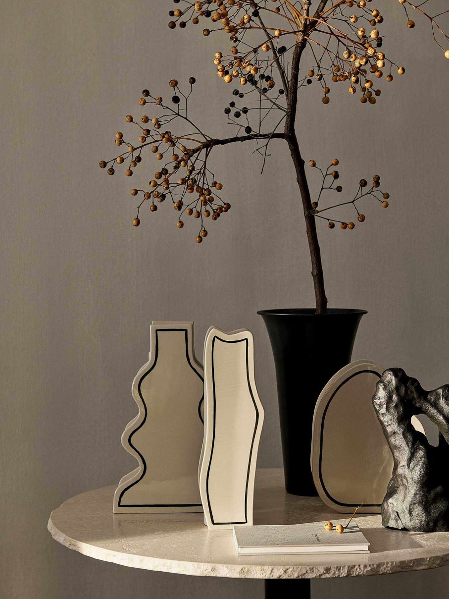 Green Living Ferm Living | Paste Vase - Rounded - Off-White Offwhite