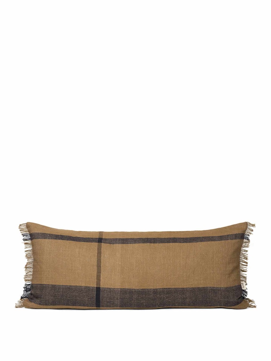 Textiles Ferm Living | Dry Cushion - Long /Black Sugar Kelp