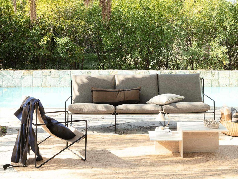 Outdoor Living Ferm Living | Desert 3-Seater - Dolce - Black/ Dark Sand