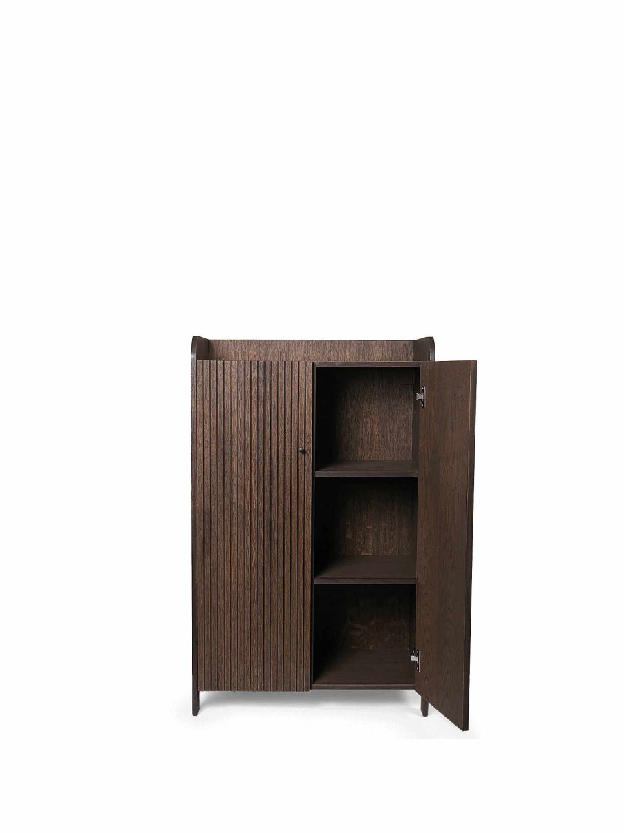 Furniture Ferm Living | Sill Cupboard - Low Dark Stained Oak