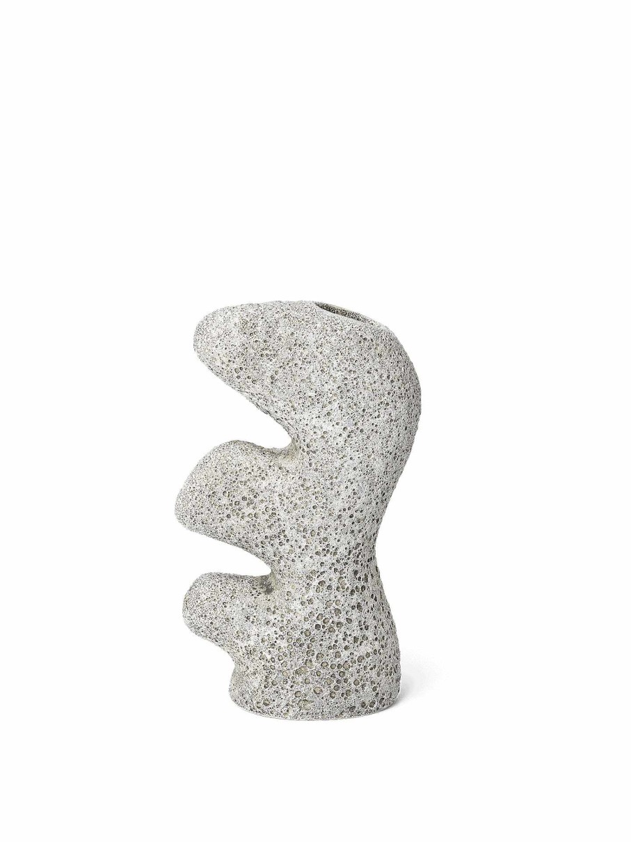 Green Living Ferm Living | Yara Vase - Small - Grey Pumice Light Grey