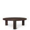 Furniture Ferm Living | Post Coffee Table - Large - Lines Smoked Oak