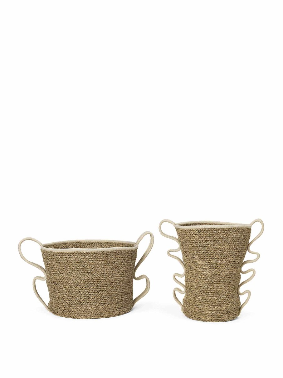 Textiles Ferm Living | Verso Baskets - Set Of 2 - Off-White Offwhite