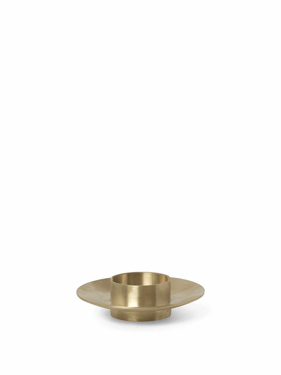 Accessories And Decorations Ferm Living | Block Candle Holder Brass