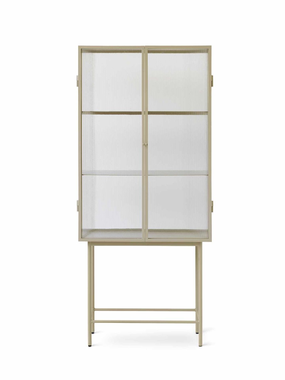 Furniture Ferm Living | Haze Vitrine - Reeded Glass Cashmere