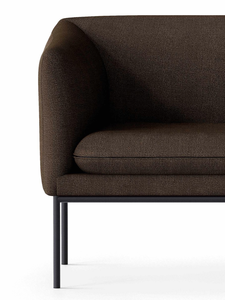 Furniture Ferm Living | Turn 1-Seater - Black - Hallingdal Dark Brown