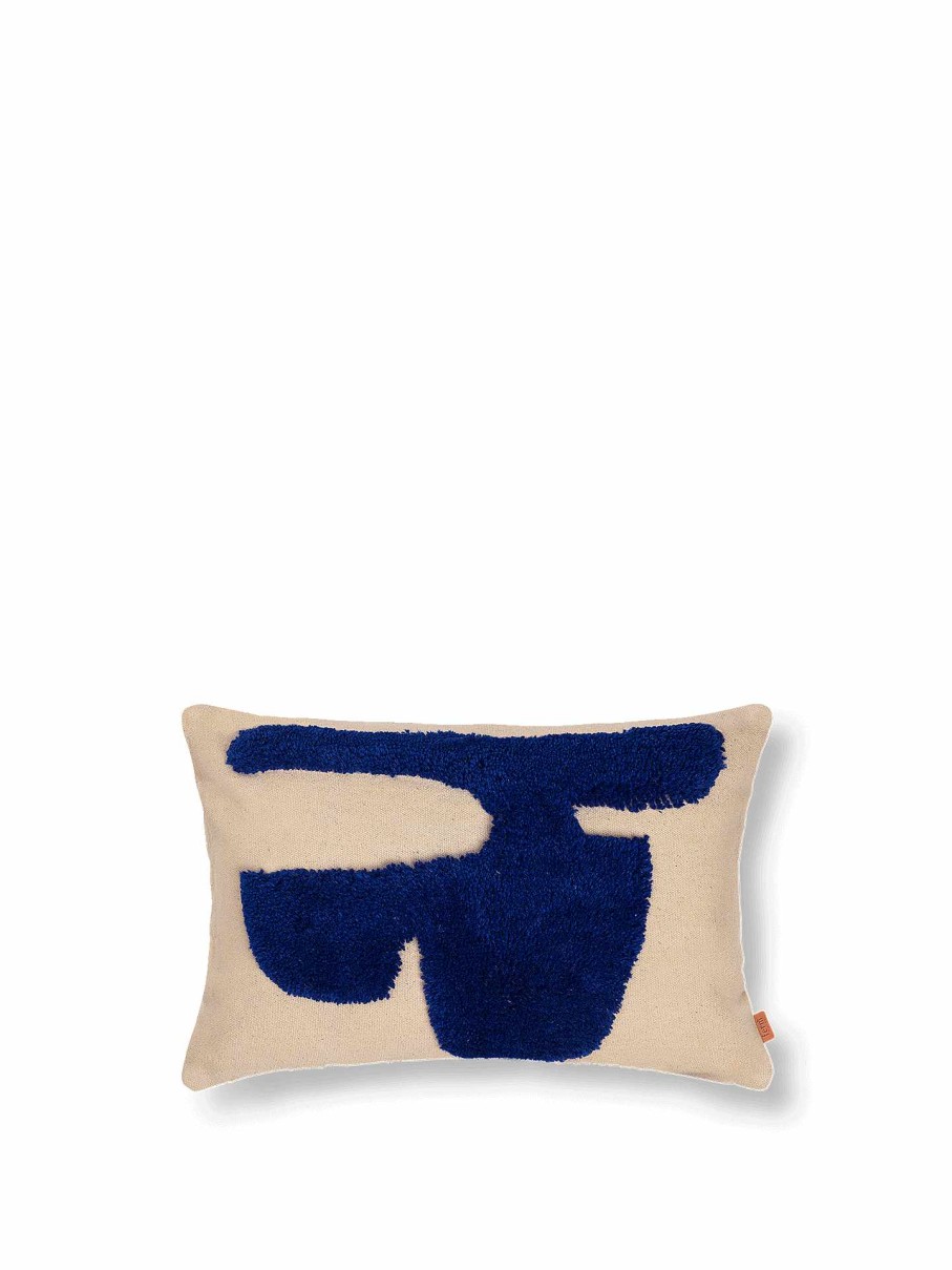 Textiles Ferm Living | Lay Cushion - Rectangular - Sand/Bright Blue