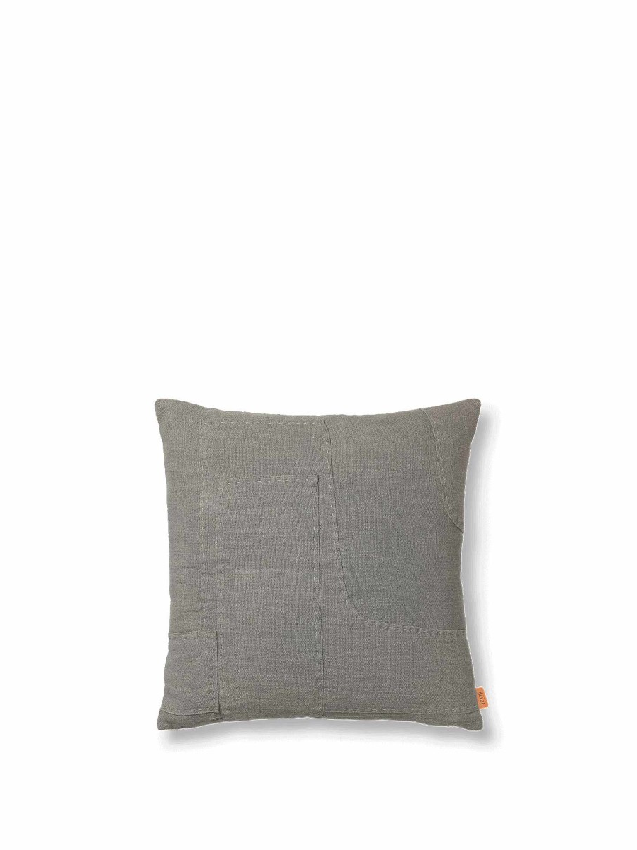 Textiles Ferm Living | Darn Cushion - Blue Grey