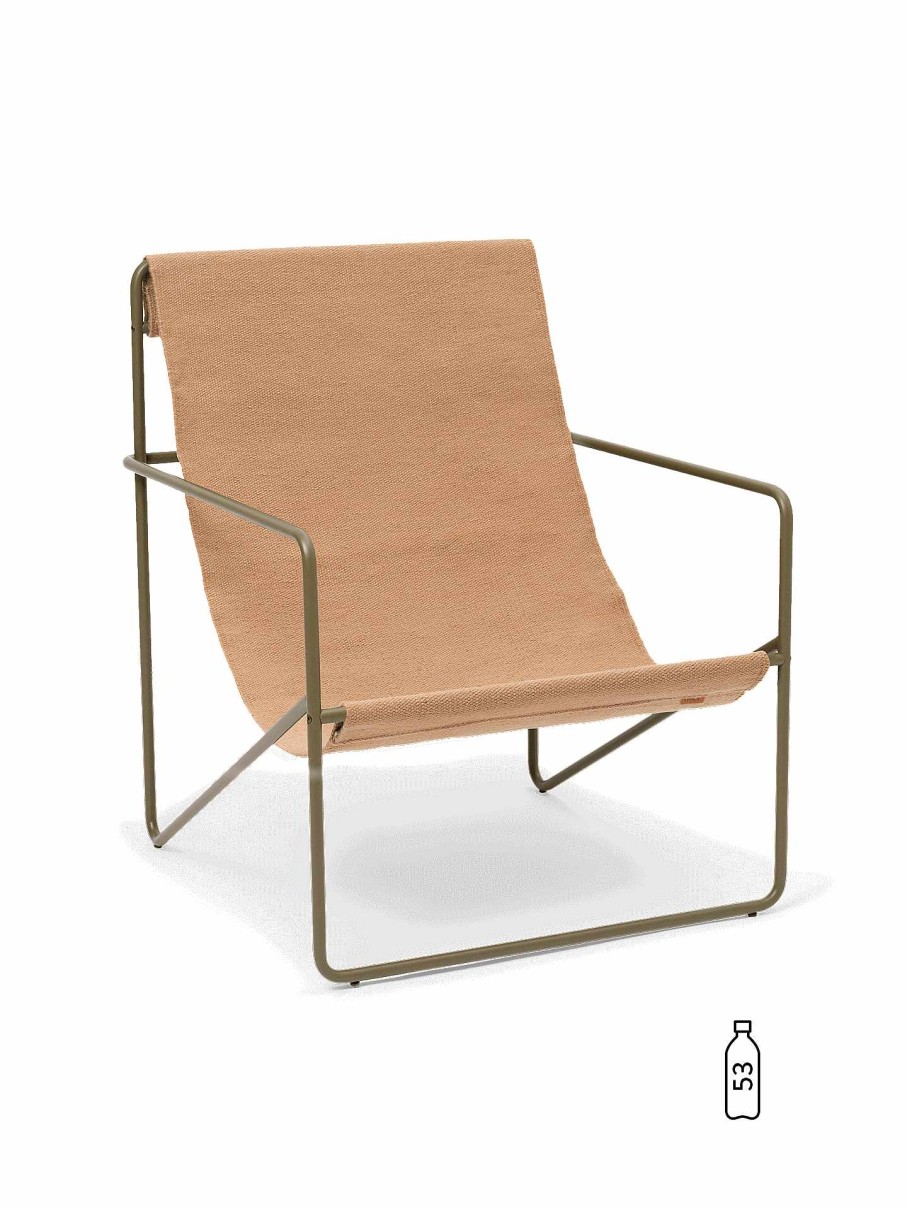 Outdoor Living Ferm Living | Desert Lounge Chair - Olive/ Sand