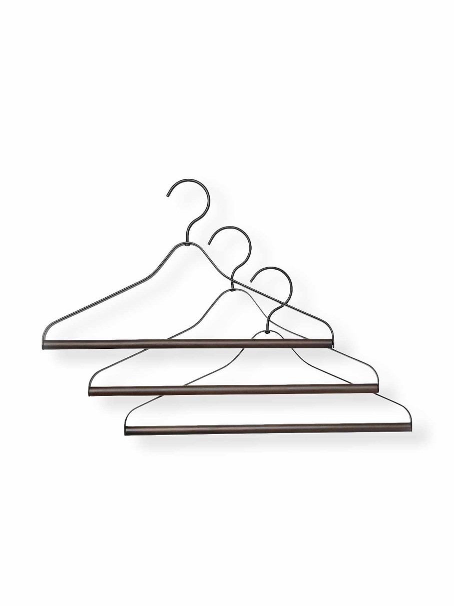 Accessories And Decorations Ferm Living | Coat Hanger - Black (Set Of 3)