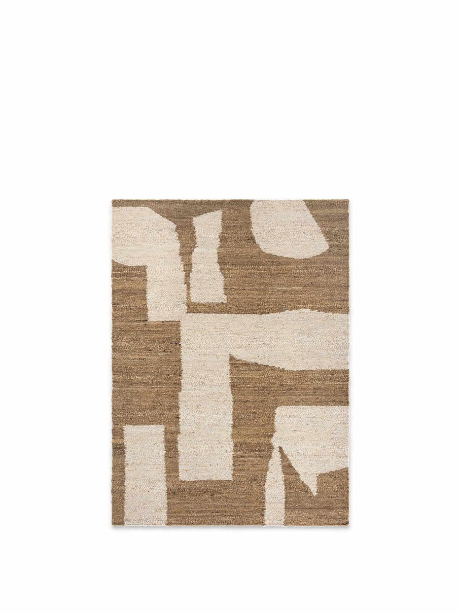 Rugs Ferm Living | Piece Rug - Off-White/ 140 X 200 Cm Toffee