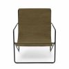 Outdoor Living Ferm Living | Desert Lounge Chair - Black/ Olive