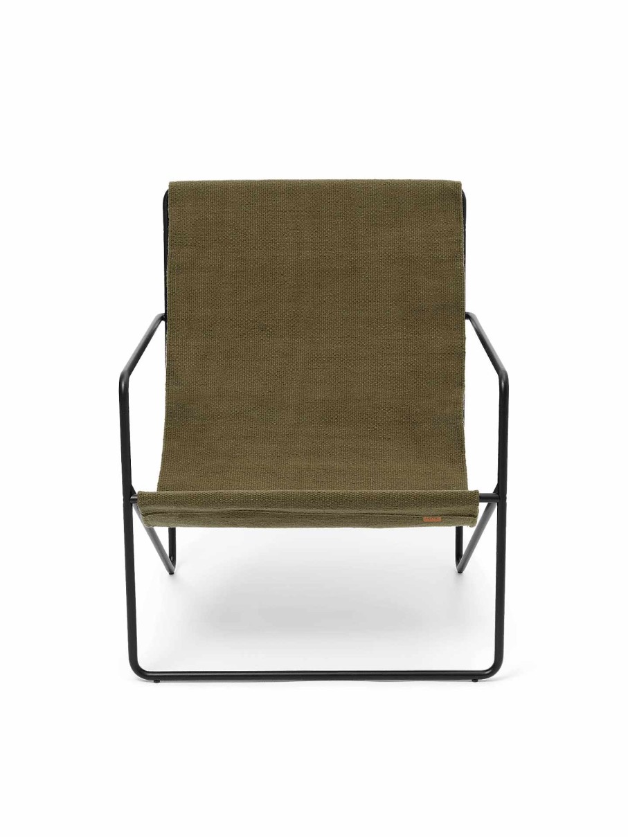 Outdoor Living Ferm Living | Desert Lounge Chair - Black/ Olive