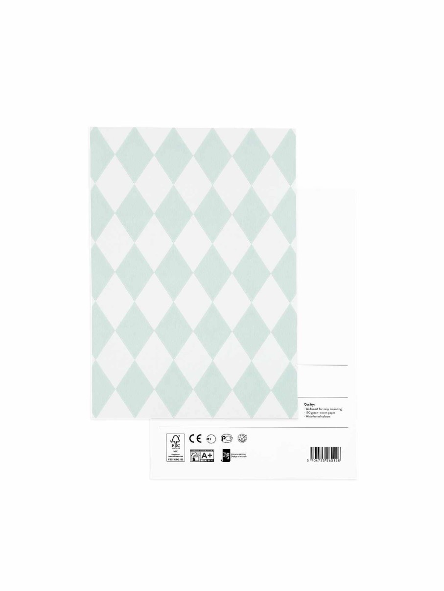 Wallpaper Ferm Living | Wallpaper Sample - Harlequin Mint